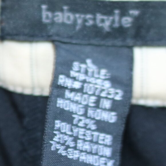 Babystyle Black Adjustable Button Waist Wide Leg Stretch Maternity Pants Sz L - Picture 5 of 5